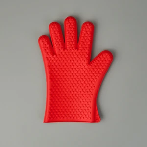 5 Parmak Fırın Eldiveni - Kırmızı