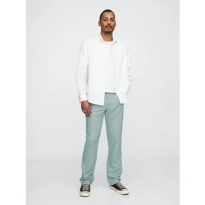 Erkek Açık Mavi Keten Karışımlı Khaki Pantolon