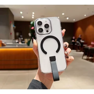 Apple iPhone 16 Pro Max Uyumlu Magsafe Özellikli El Tutamaçlı Teksas Silikon Kapak