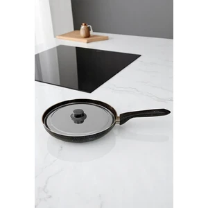 Granit Döküm Tava Paslanmaz Çelik Kapaklı -Yapışmaz Taban 28 cm 721664