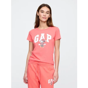 Kadın Pembe Disney Minnie Mouse Gap Logo T-Shirt