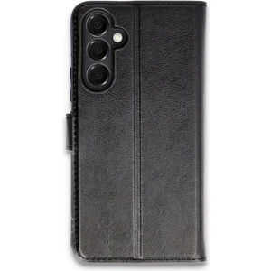 Samsung Galaxy A56 Kılıf Deri Kartlıklı Kılıf Kapaklı Kılıf - Siyah