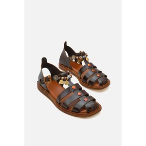 Corridor Italy - Günlük Kadın  Deri Sandalet