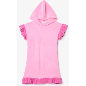 Pembe Kız Çocuk Sweet Fırfırlı Havlu Kaftan