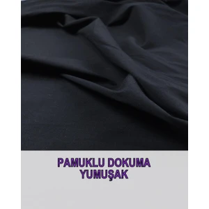 Pamuklu Dokuma Siyah Renkte En: 140