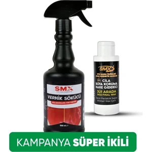 Vernik Sökücü 500 ml + Hediye 3'ü 1 Arada Cila-Boya Koruma-Hare Giderici 100 ml