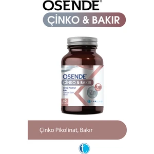 Çinko Bakır 60 Bitkisel Kapsül Çinko Pikolinat