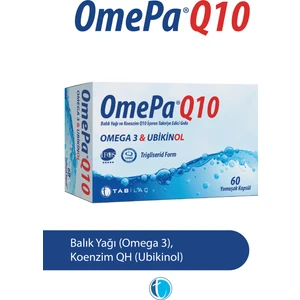 Q10 60 Yumuşak Kapsül Ubikinol Koenzim QH Balık Yağı Omega 3