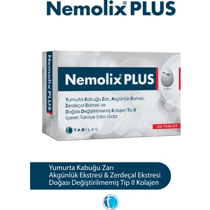 Plus 30 Tablet Yumurta Kabuğu Zarı Tip 2 Kolajen Kurkumin Boswellia
