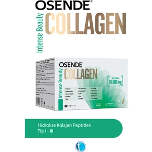 Intense Beauty Collagen 30 Saşe 10.000 mg Kolajen Peptitleri Tip 1 Tip 3(Karpuz & Çilek Aromalı)