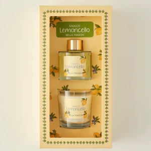 Bella Maison Lemoncello Amalfi Oda Kokusu & Mum Seti Sarı