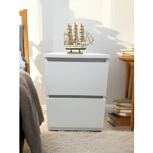 2 Çekmeceli Komodin- Beyaz