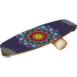 Ahşap Baskılı Denge Tahtası Rocket Balance Board Rocket Gym Board