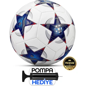 Futbol Topu Şampiyonlar Ligi Pompalı Sert Zemin Halı Saha Futbol Topu No:5 Mavi 034