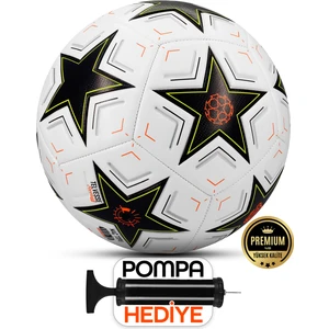 Futbol Topu Şampiyonlar Ligi Pompalı Sert Zemin Halı Saha Futbol Topu No:5 Siyah 034