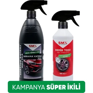 Seramik Katkılı Hızlı ve Pratik Cila 750ML. + Demir Tozu & Jant Temizleyici 500 ml