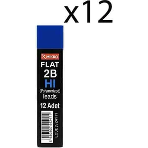 2b-Hi Polymer Kalem Ucu Flat Min 12 Adet