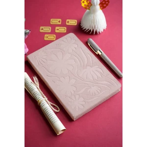 Victoria's Journals Sert Kapak Velvet Defter A5 100 Gr. 160 Sayfa Ivory. Çizgili. Pembe