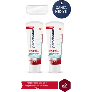Diş Eti + Diş Macunu 75 ml x 2 Adet Şeffaf Çanta Hediye
