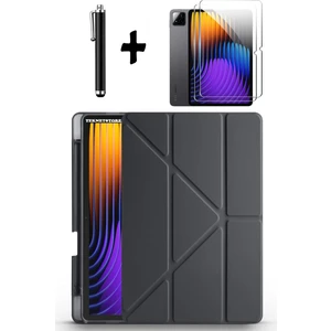 TEKNETSTORE Xiaomi Pad 7 Pro / Pad 7 Uyumlu Kılıf Kalem Bölmeli Standlı Kılıf + Ekran Koruyucu + Kalem 3'lü Set