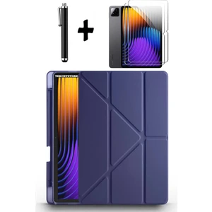TEKNETSTORE Xiaomi Pad 7 Pro / Pad 7 Uyumlu Kılıf Kalem Bölmeli Standlı Kılıf + Ekran Koruyucu + Kalem 3'lü Set