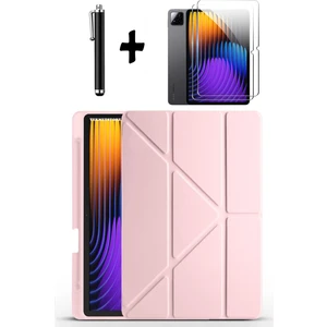TEKNETSTORE Xiaomi Pad 7 Pro / Pad 7 Uyumlu Kılıf Kalem Bölmeli Standlı Kılıf + Ekran Koruyucu + Kalem 3'lü Set