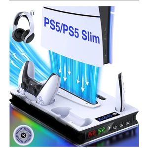 Ps5 Multi Fonksiyonel Fanlı Şarj Standı LED Göstergeli YH60