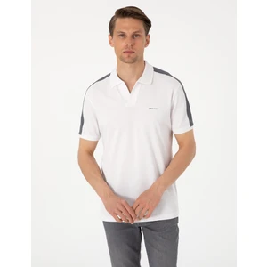 Pierre Cardin Erkek Koyu Gri Kol Detaylı Slim Fit Polo Yaka Tişört 50307520-VR080