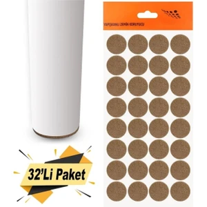 Masa Sandalye Parke Zemin Koruyucu Keçe Yapışkanlı 24 mm (32'li Paket) Weiss
