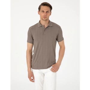 Pierre Cardin Erkek Koyu Vizon Slim Fit Polo Yaka Tişört 50310233-VR241