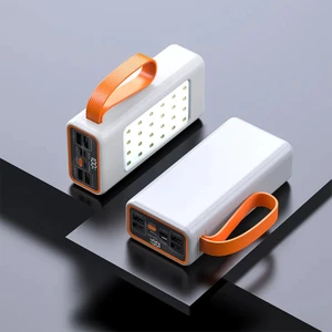 30.000 Mah LED Aydınlatmalı Taşıma Askı Hızlı Şarj 22,5W Powerbank 4xusb Micro,lıghtnıng,typc Giriş Beyaz