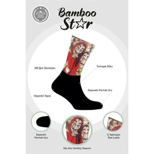 Unisex Çorap La Casa De Papel Maskeli - Salvador Dali Stili Dijital Baskılı Soket Çorap