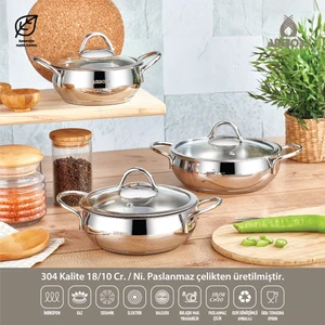 Passion Stone 6 Parça Çelik Sahan Set