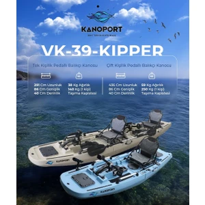 Vk-39 Kıpper Çift Kişilik Pedallı Balıkçı Kanosu