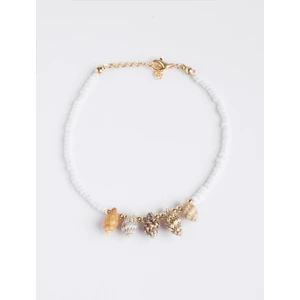 Jimmy Key Beyaz Beşli Deniz Kabuğu Figürlü Halhal