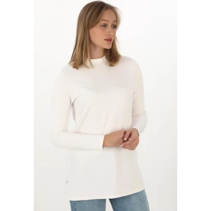 Viskon Dik Yaka Tunik-Krem