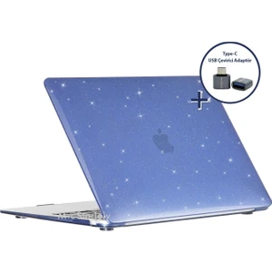 Mcstorey Macbook Air M1 Kılıf 13INÇ Simli Kristal Parlak (Touchıd'li M1 Air) A2337 A2179 A1932 ile Uyumlu