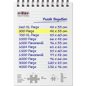 Matruşka 500 Parçalık Puzzle Aile Bireyleri İçin Eğlenceli Aktivite 48 x 33 cm