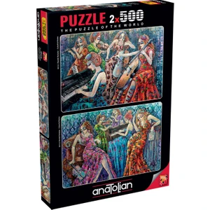 2x500 Parçalık Puzzle - Renkli Notalar 1/2 3612