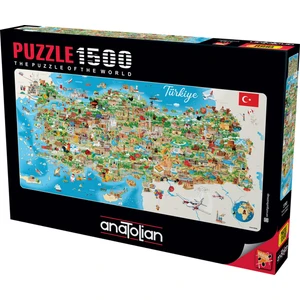 1500 Parçalık Puzzle - Türkiye Haritası 3793