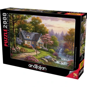 2000 Parçalık Puzzle Şelaleli Konak Zihinsel Gelişim İçin Eğlenceli Aktivite
