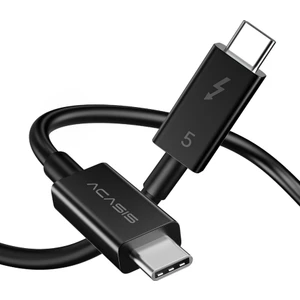 1 Metre Thunderbolt 5 80GBPS 8K@60Hz 120GBPS Video Bant Genişliği, Pd 240W, Intel Sertifika, Alüminyum Konnektör, Type-C Kablo (CA0501-L100)