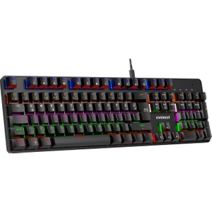 Kb-Mk1 Lumos Siyah USB Rainbow Aydınlatmalı Blue Switch Full Anti-Ghosting Mekanik Gaming Oy