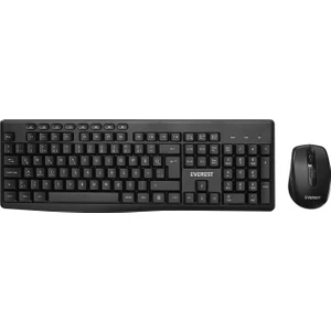 KM-719 Siyah Ikisi Bir Arada 2 In 1 Kablosuz Q Multimedia Klavye + Mouse Set