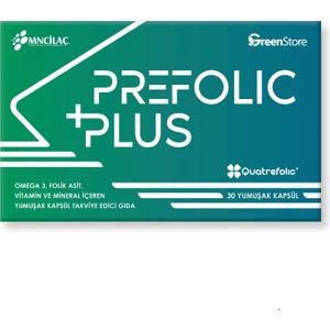 Green Store Prefolic Plus + (30 Yumuşak Kapsül)