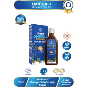 Omega 3 Doğal Mandalina Aromalı Balık Yağı - 150 ML