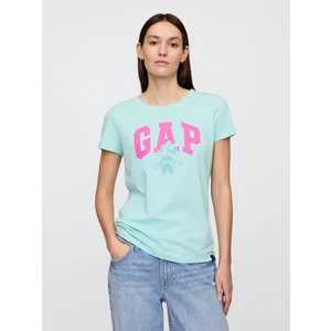 Kadın Yeşil Disney Minnie Mouse Gap Logo T-Shirt