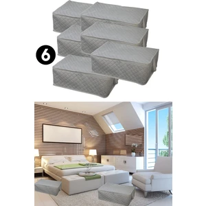 6 Adet - Antrasit Baza Altı ve Çekyat Tipi Hurç Ölçü 60 x 40 x 22