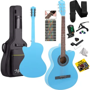 XC-120LTB Kaliteli Akustik Gitar Gül Klavye Sap Ayarlı 4/4 Full set