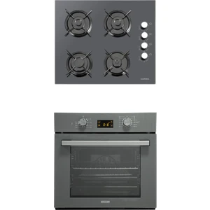 2'li Gri Cam Set (Ocak-Fırın)